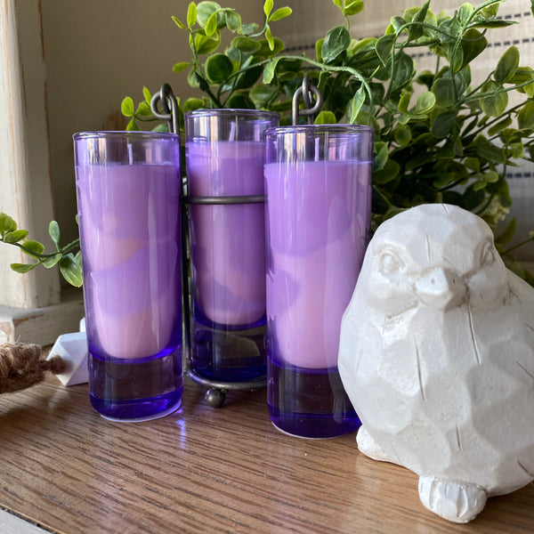 Purple Blackberry Flower Candle - Soap Queen