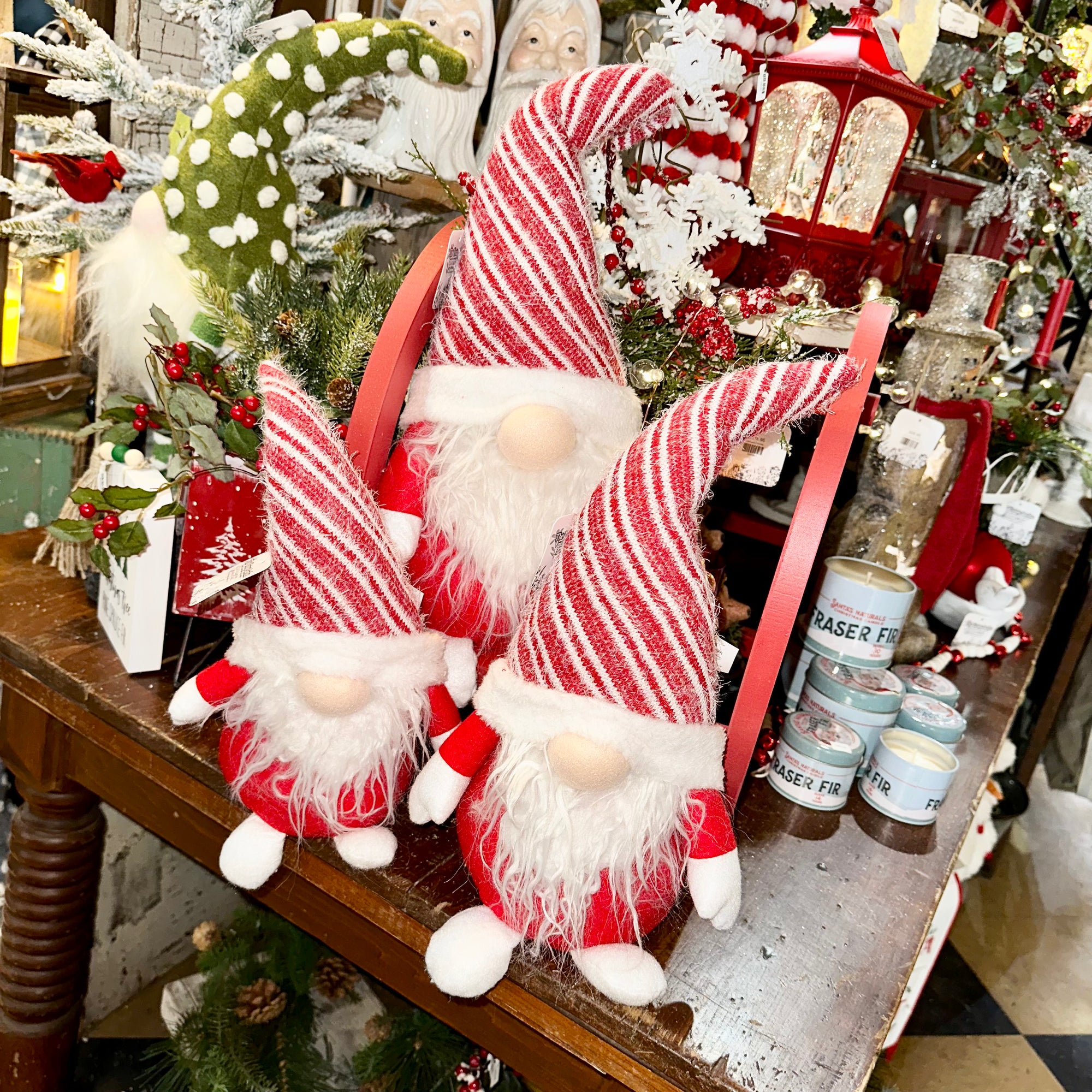 Candy Cane Hat Gnome