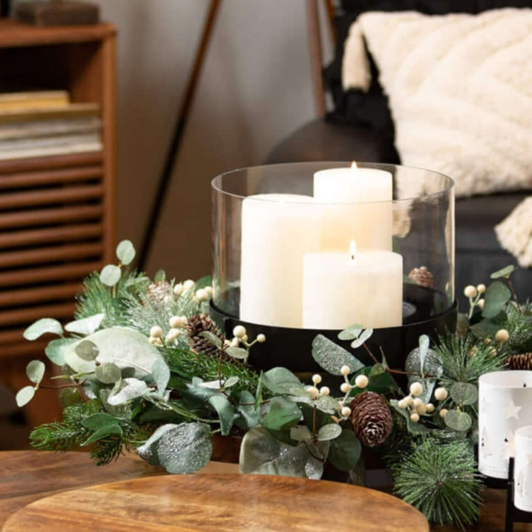 Candle Holder | Glass Cloche & Metal Base