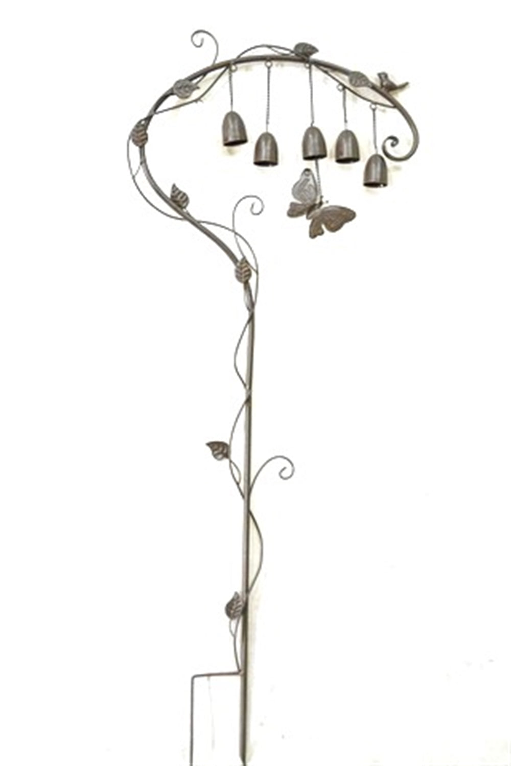 Butterfly Bell Yard Stake | Iron