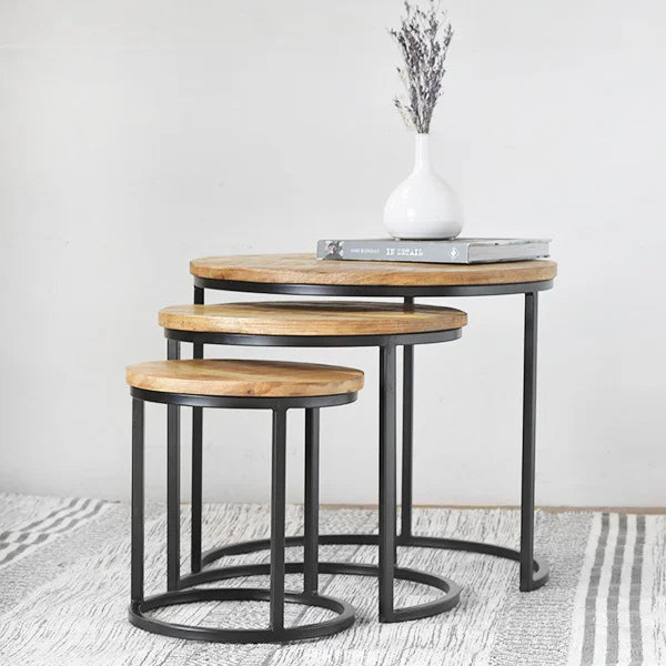 Iron & Wood Accent Table