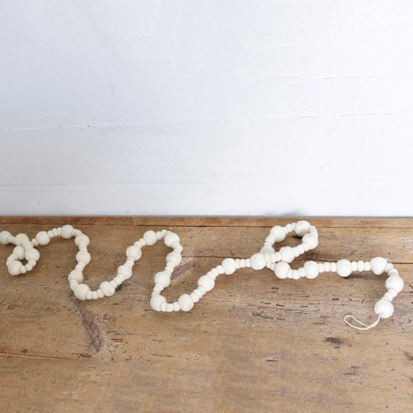 Felt Orb Garland | Ivory