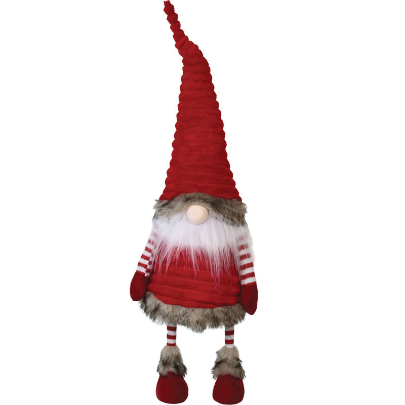 Red Plush Santa Wobble Gnome | 33"