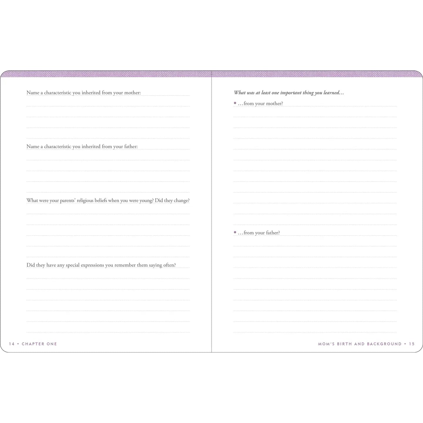 Mom's Story | Keepsake Memory Journal