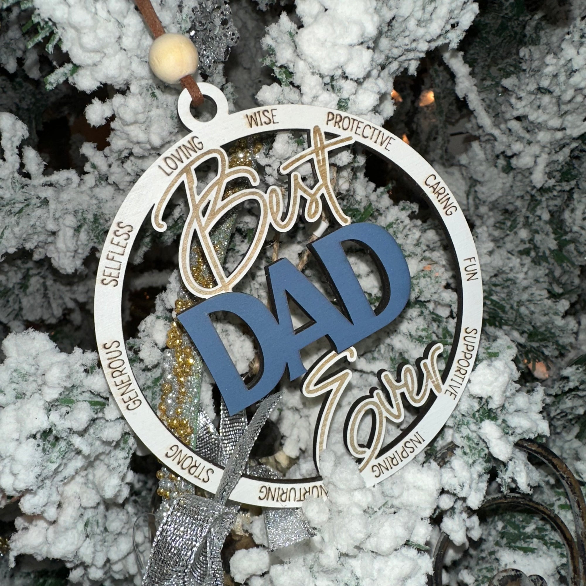 Best Dad Ever | Engraved Ornament