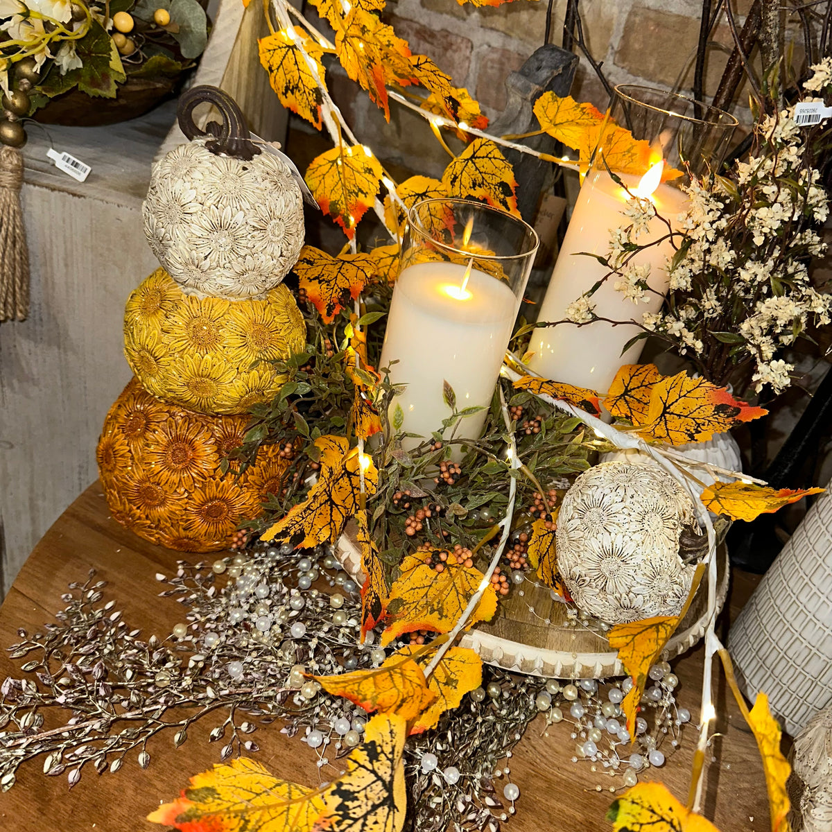 Fall Leaves Lighted Garland | Electric