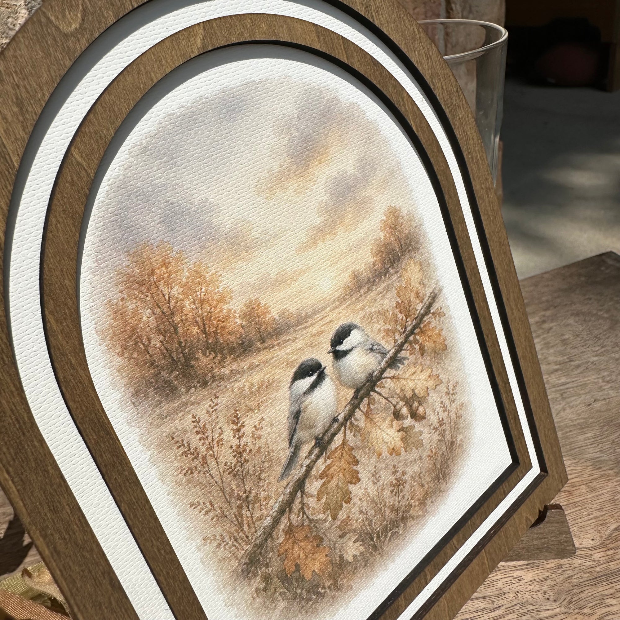 Autumn Chickadees | Canvas Artwork
