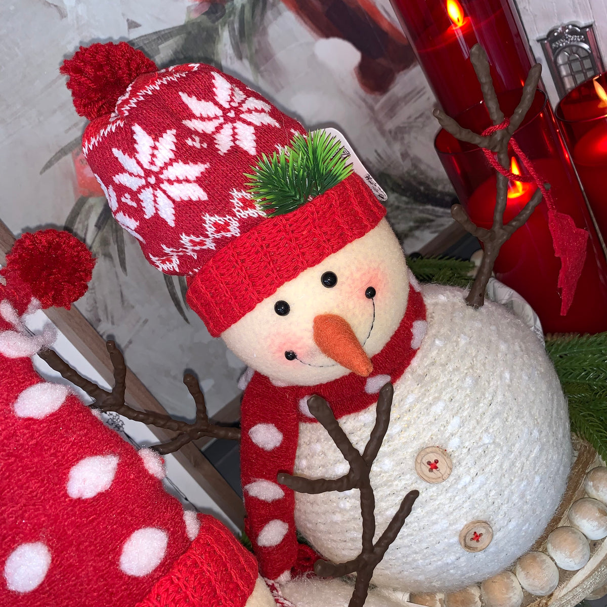 Lighted Plush Snowman | Battery Operated