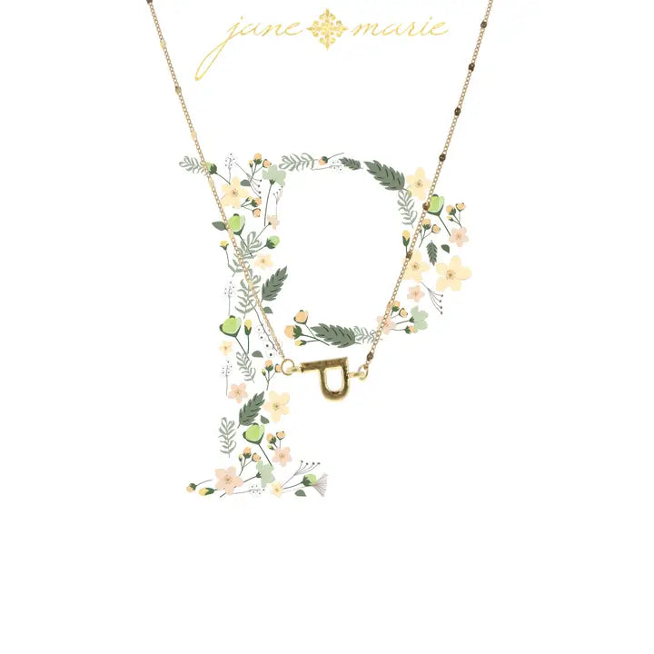 Initial Necklace | 16" | Gold
