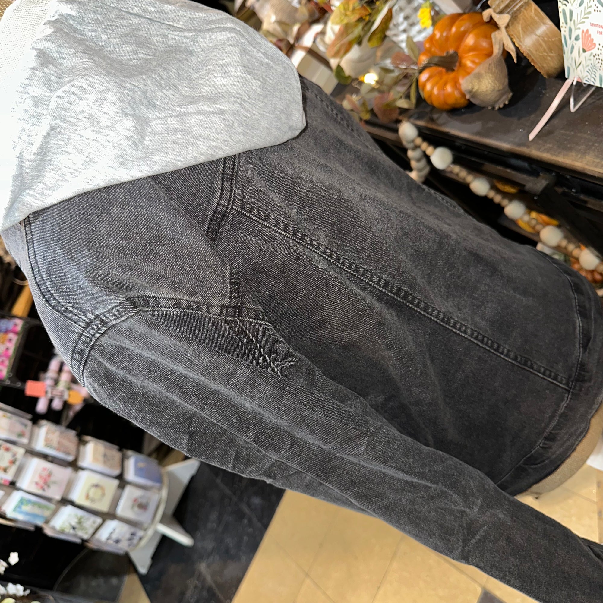 Hooded Jean Jacket | Black Wash or Denim Blue