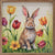 Bunny in Tulips | Wall Art