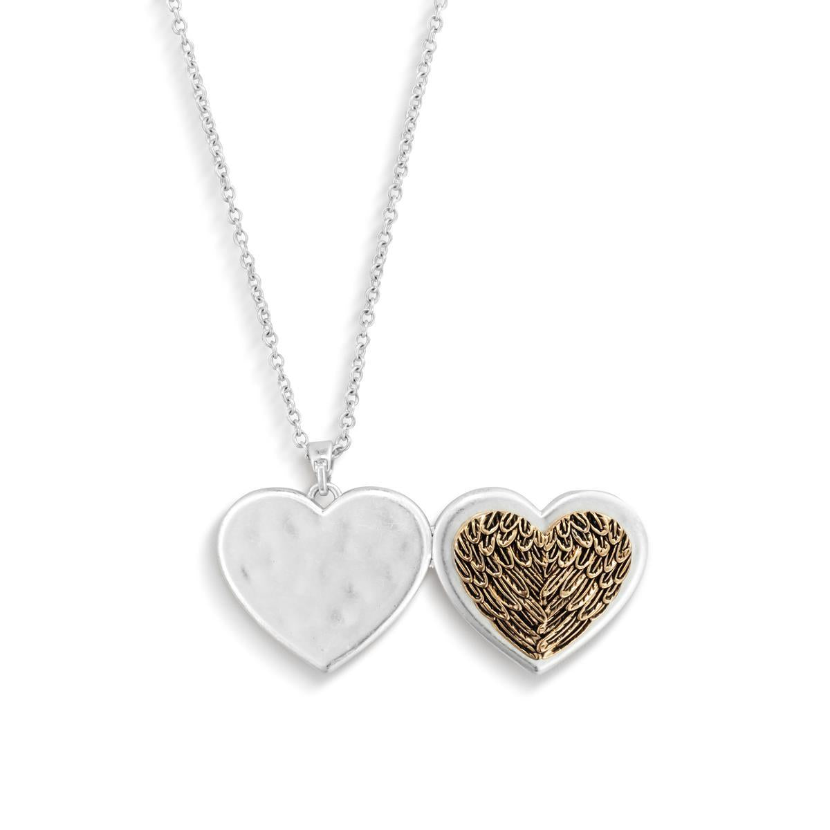 Love You Angel Wings Locket | Necklace