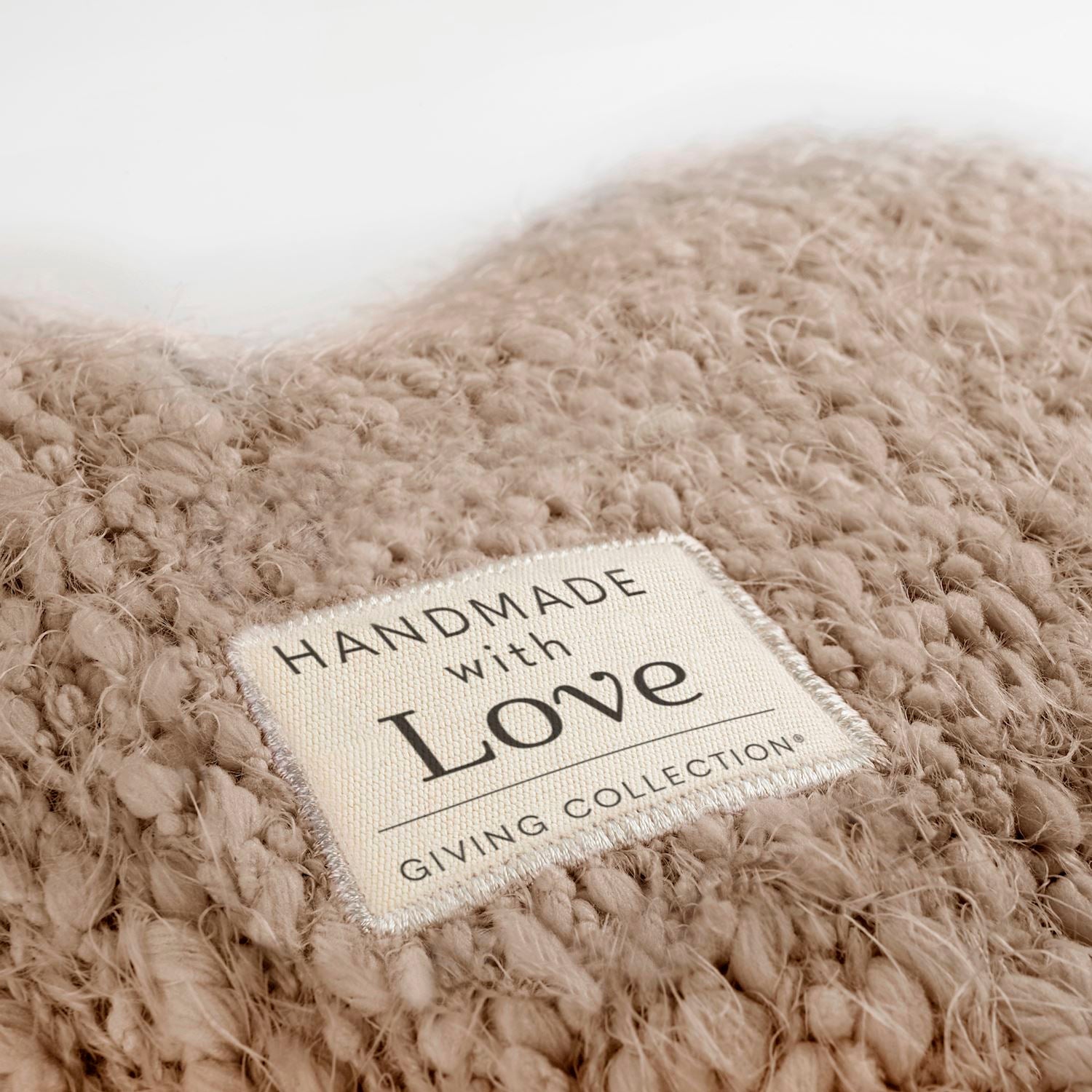 Giving Heart Weighted Pillow | Camel