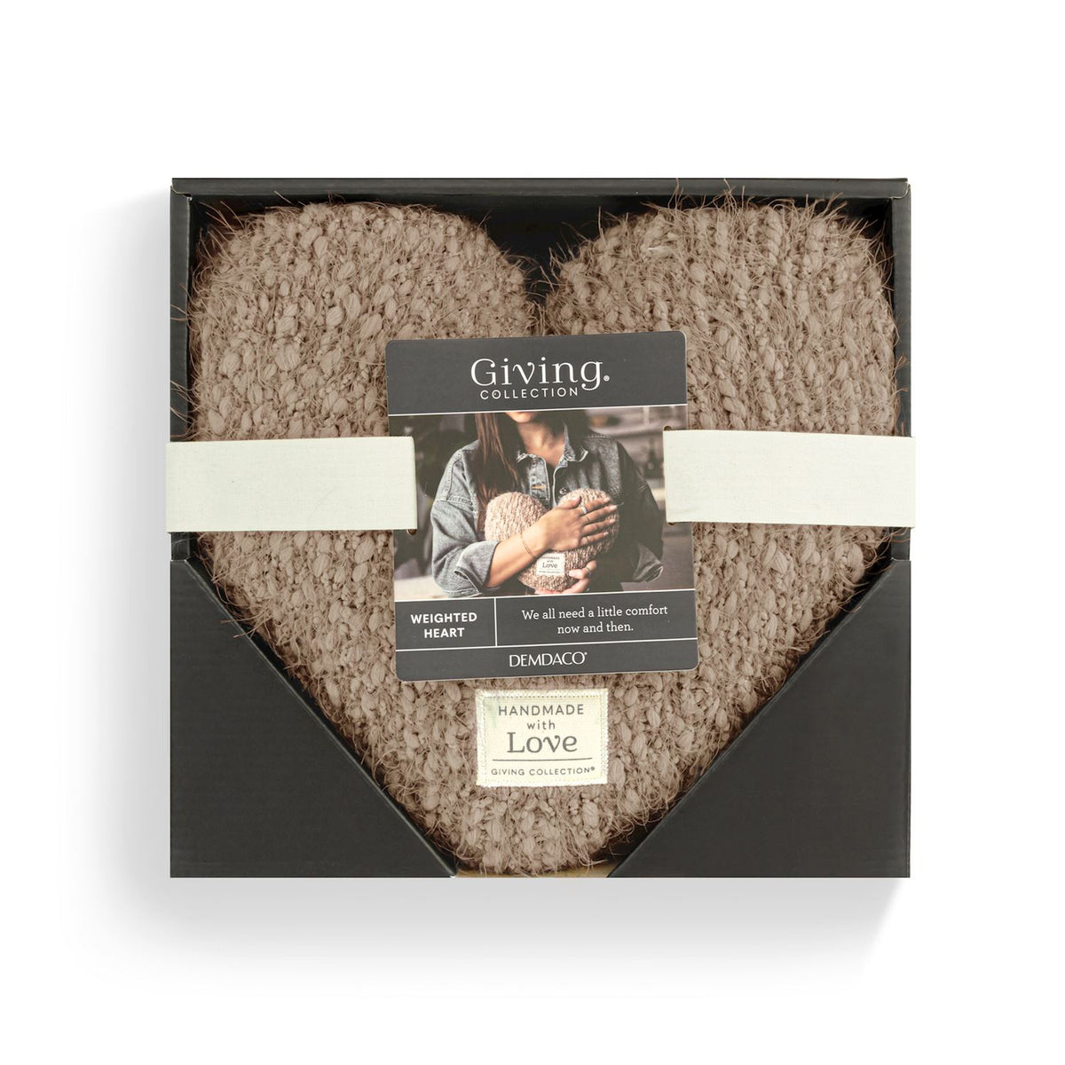 Giving Heart Weighted Pillow | Camel