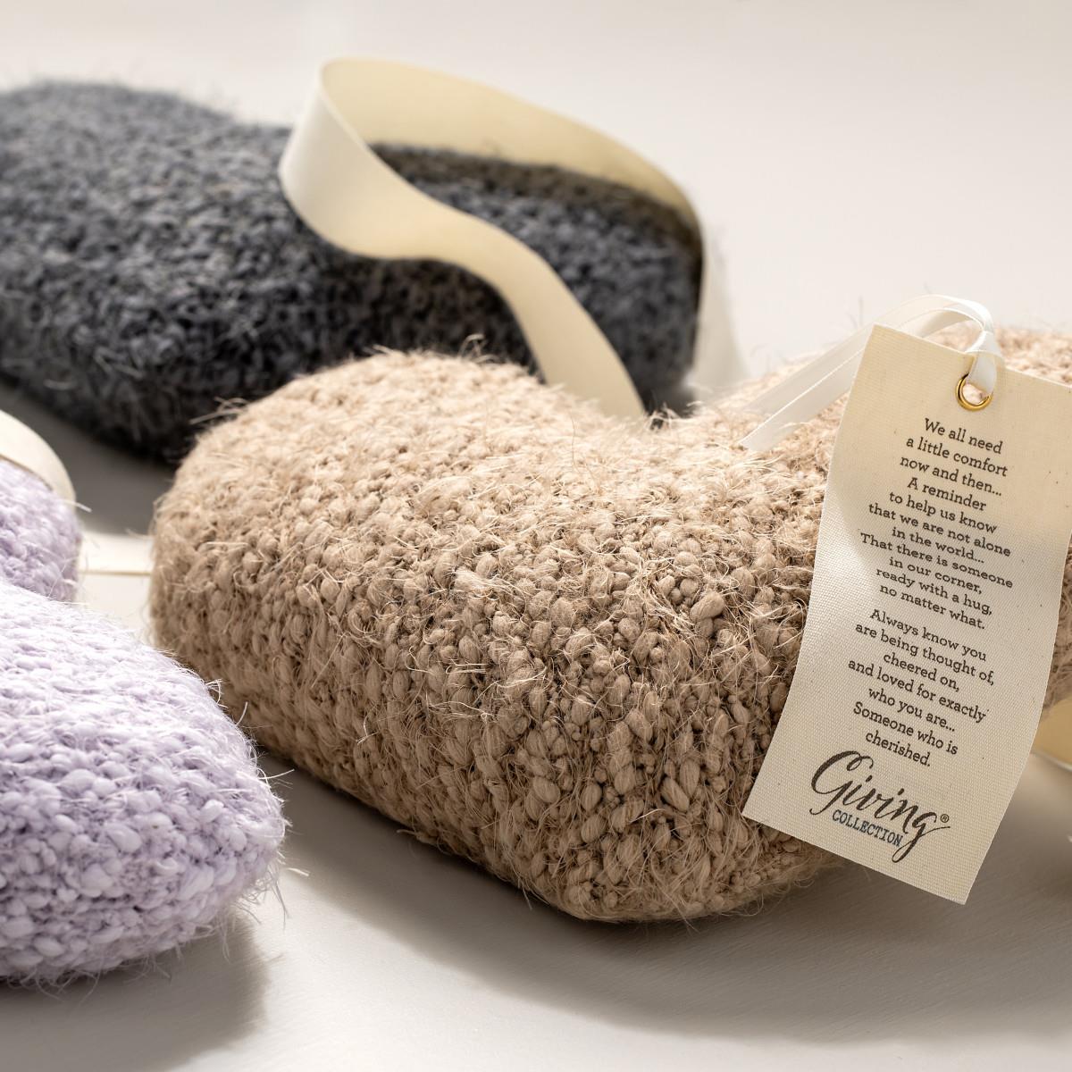 Giving Heart Weighted Pillow | Camel