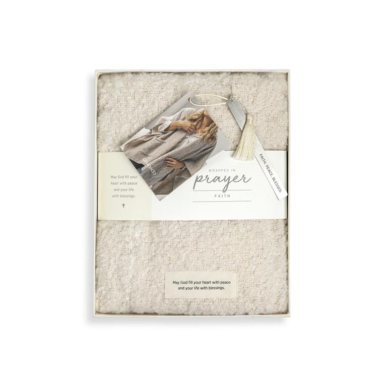 I Am With You, Faith | Prayer Shawl | Cream