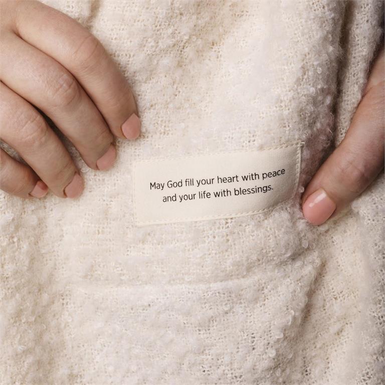 I Am With You, Faith | Prayer Shawl | Cream
