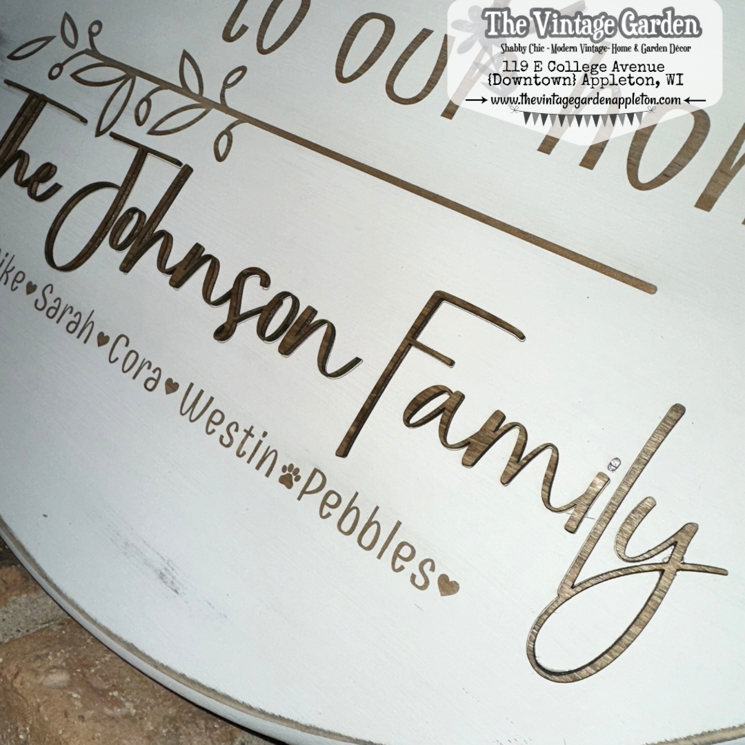 Family & Established Date Sign with Greens | Custom Sign