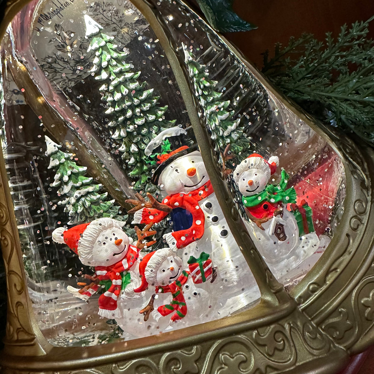 Spinning Snow Globe | Bells | Battery Operated