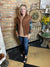 Corduroy Quilted Puffer Vest | Chestnut