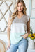 Color Block Cheetah Top | Mint