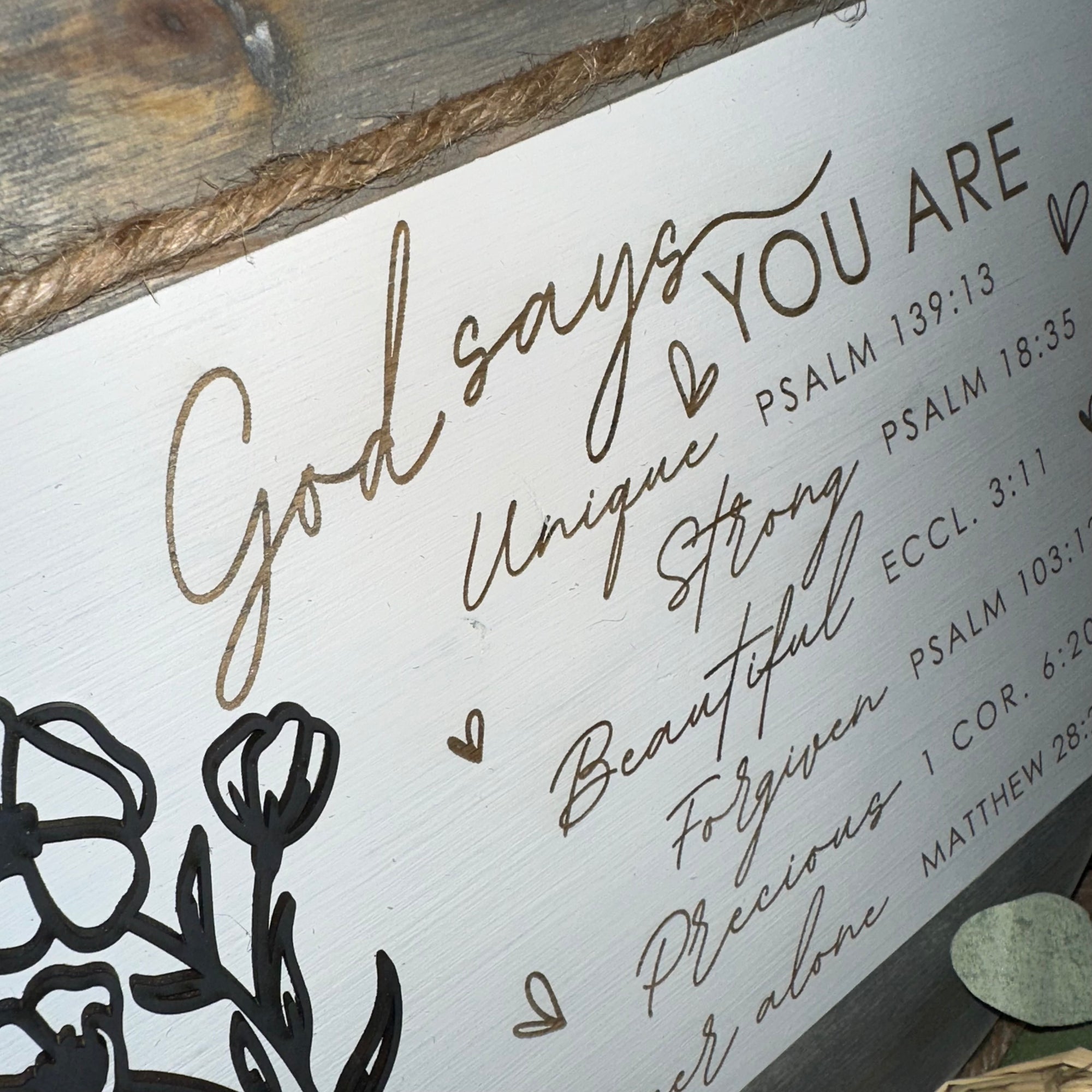 God Says You Are | 12" Handmade Sign