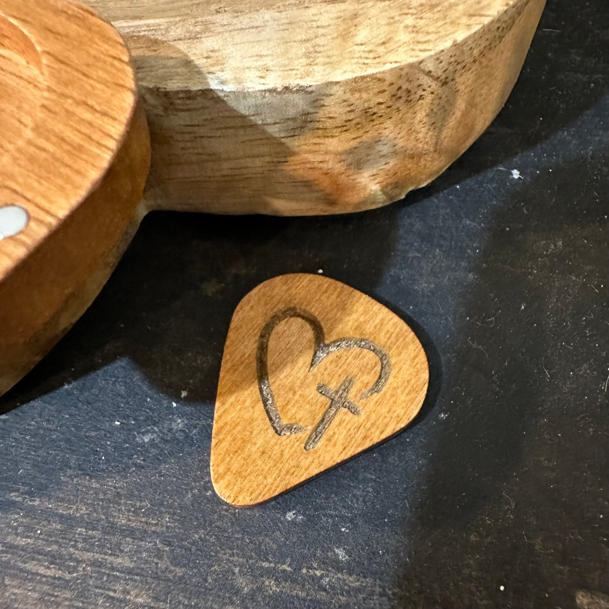 Guitar Pick Holder | Made to Worship | Wood Souvenir