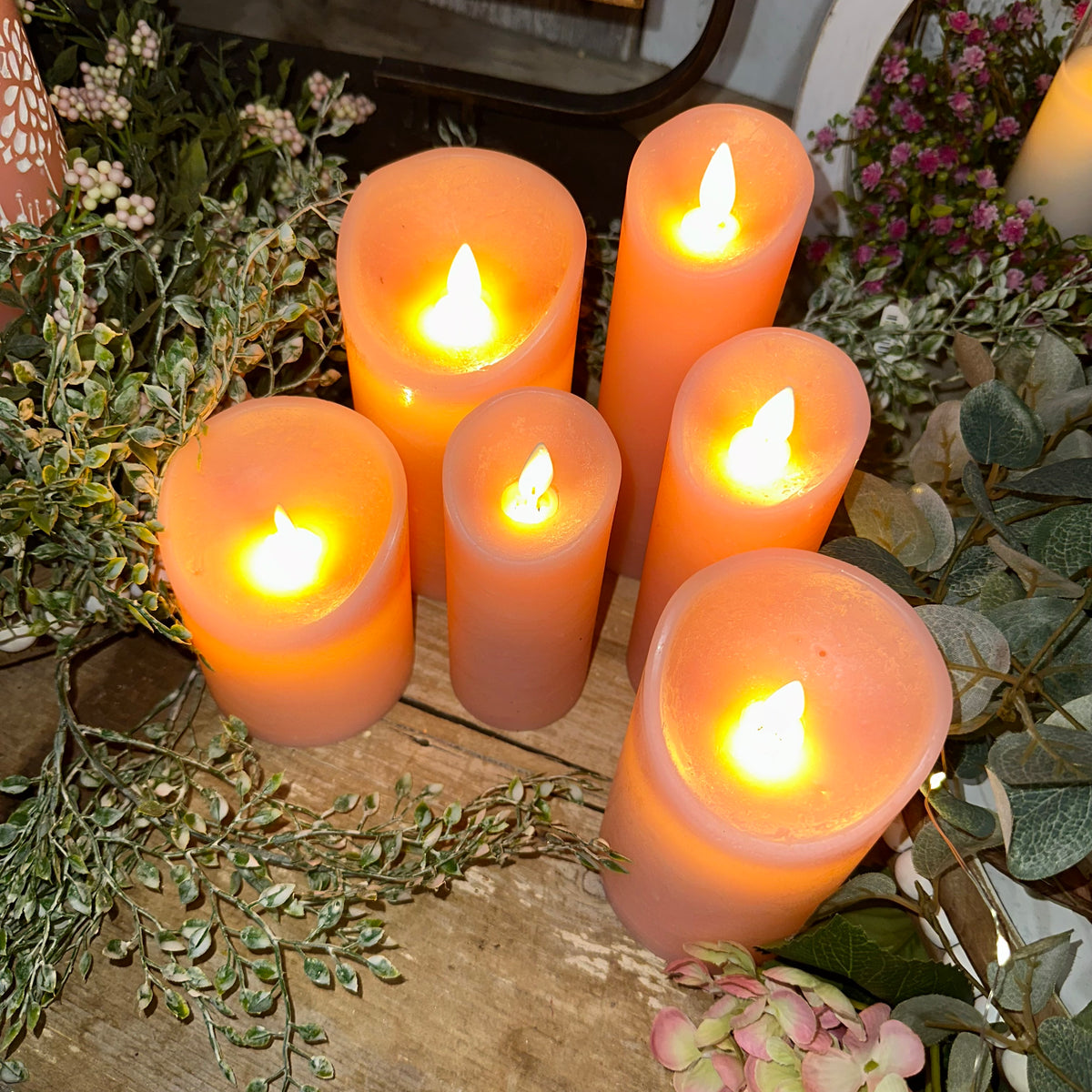 Pillar Candle | Soft Pink | Battery Operated