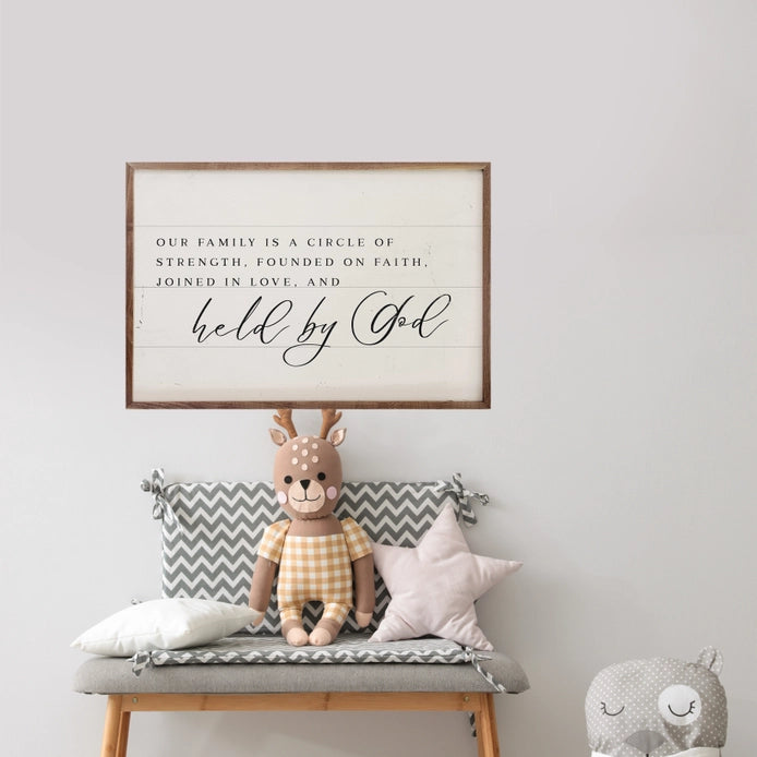 Held by God | White | Wall Art