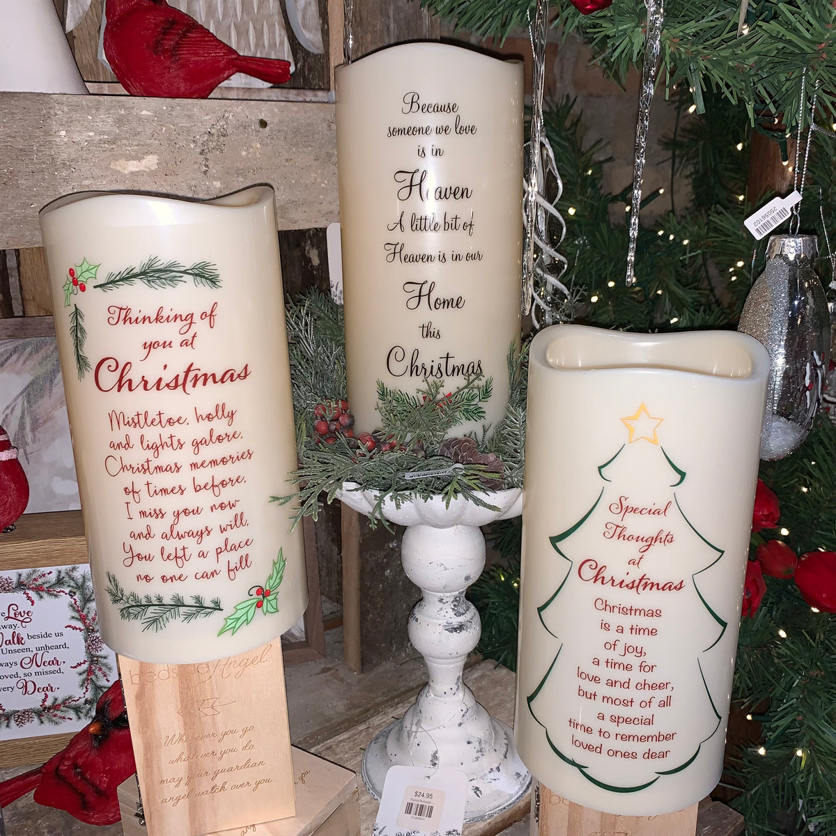 Holiday Memorial Candle | Indoor/Outdoor | Battery Operated