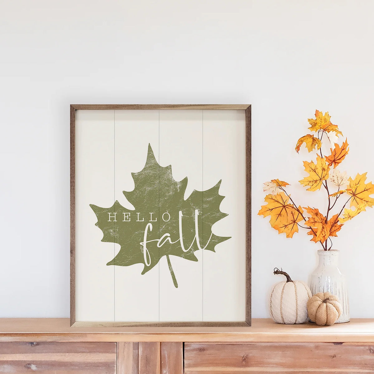 Hello Fall Leaf | Wall Art