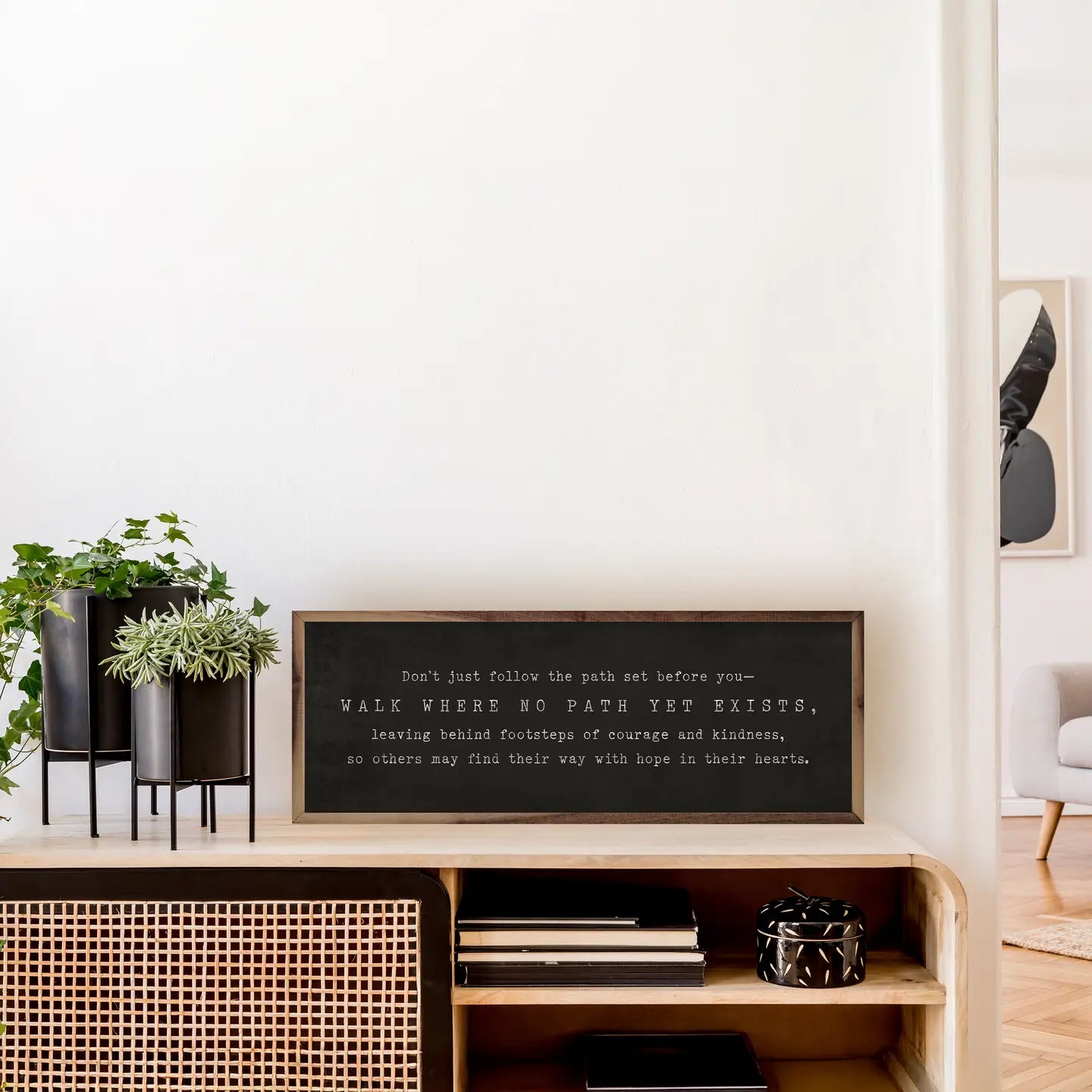 Walk Where No Path Yet Exists | Black | Wall Art