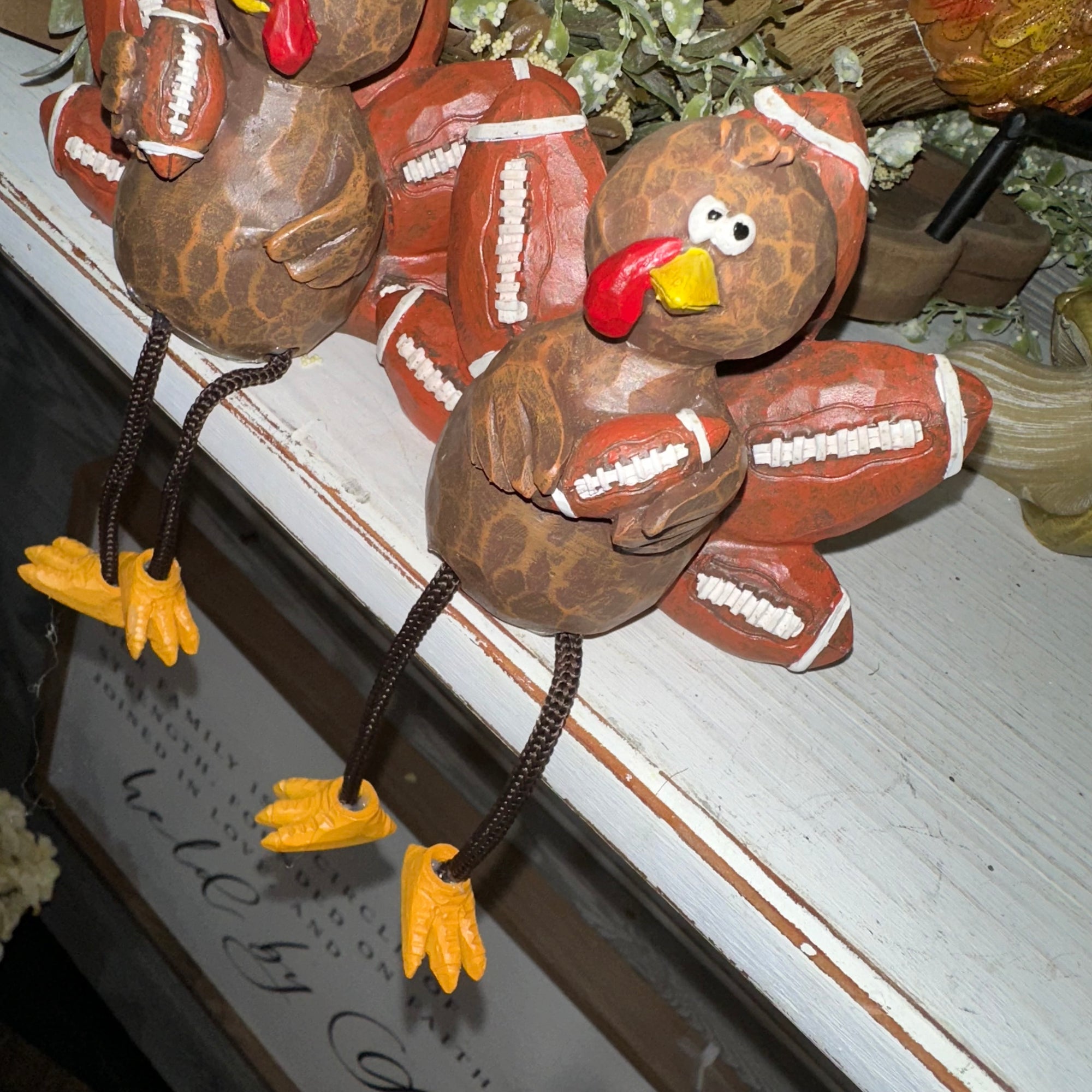 Harvest Football Turkey Shelf Sitter