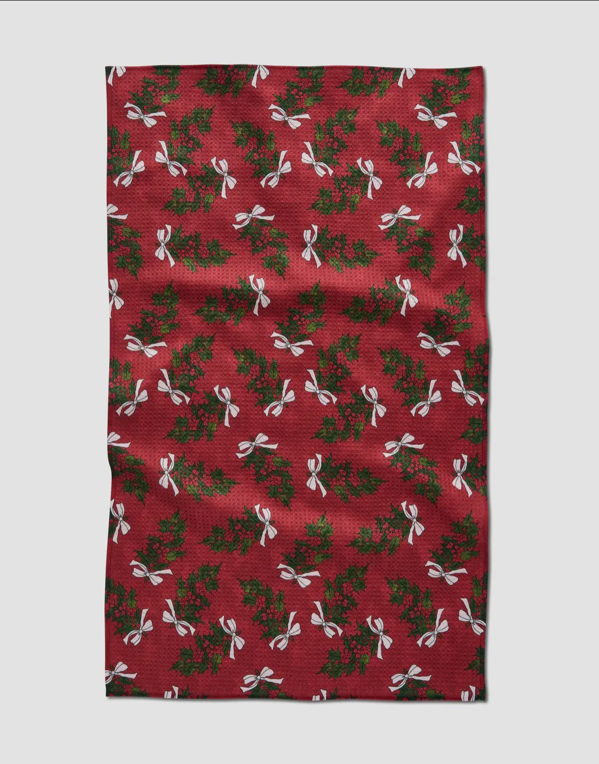Geometry Kitchen Tea Towel | Christmas Berry Bow