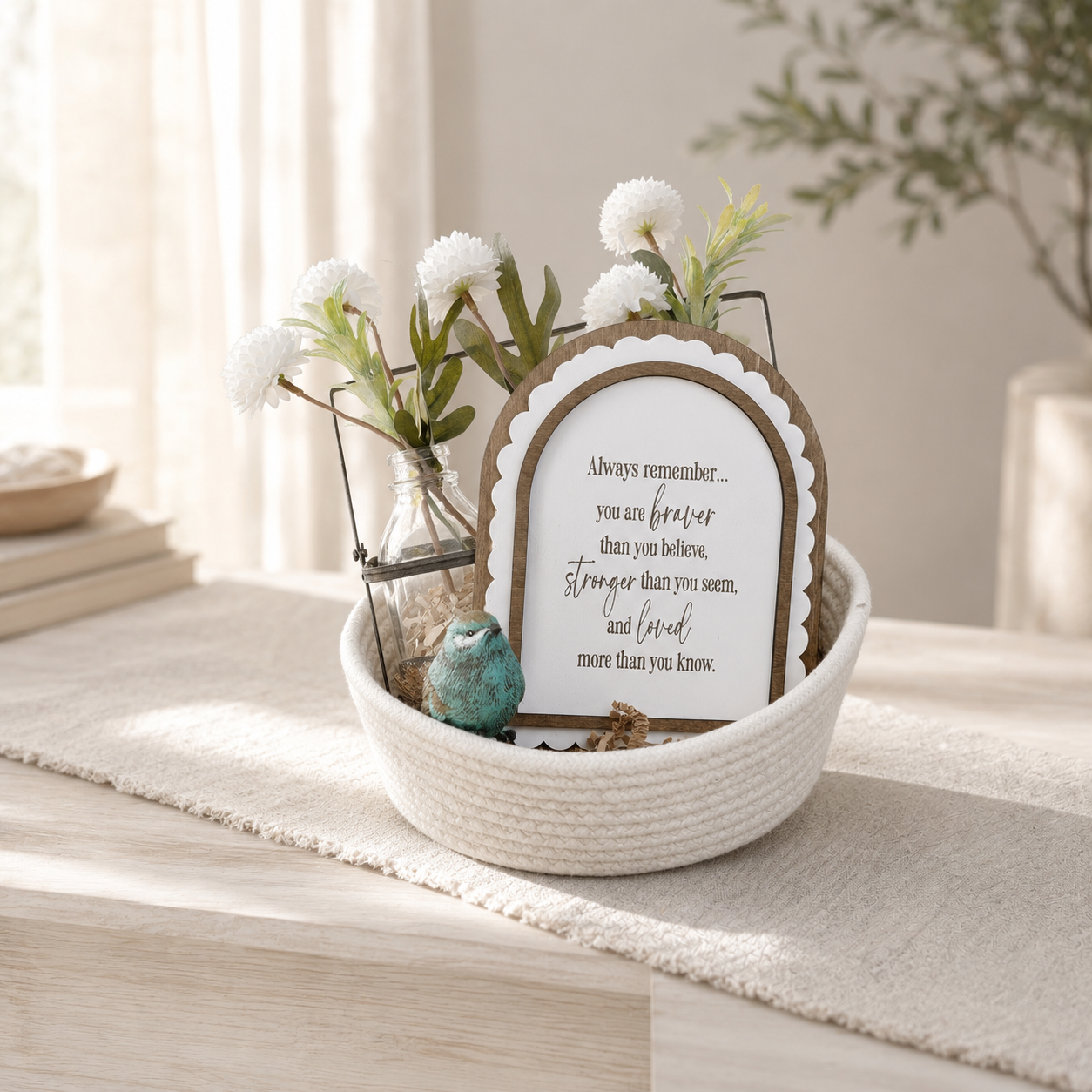 Always Remember You Are Braver Sign | Inspirational Encouragement Gift