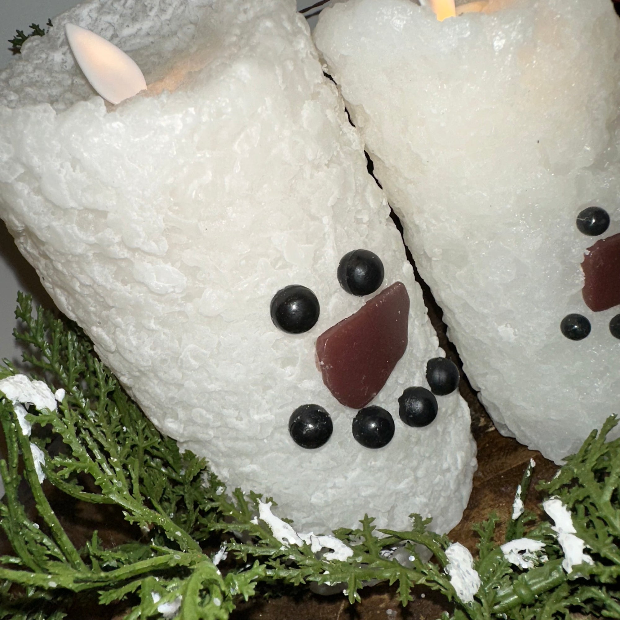 Snowman Candle | Flicker Flame | Battery Operated