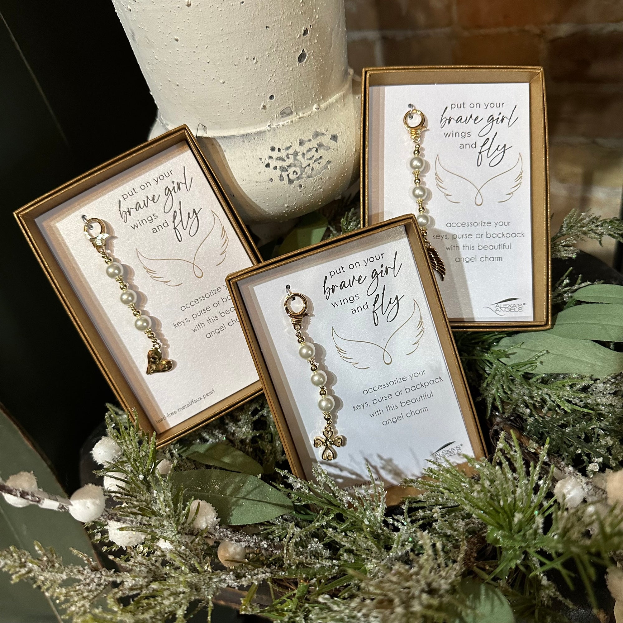 Inspirational Accessory Charm | Brave Girl Wings