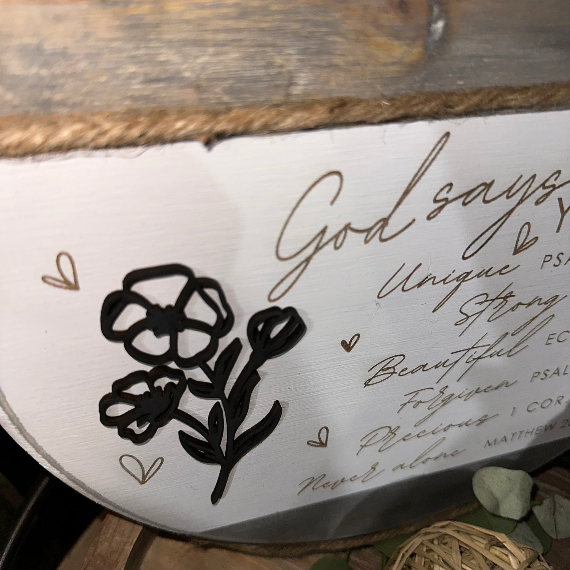 God Says You Are | 12" Handmade Sign