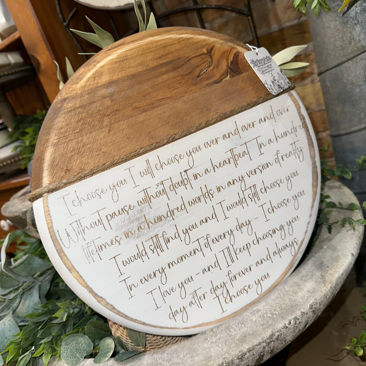 I Choose You | 12&quot; Handmade Sign
