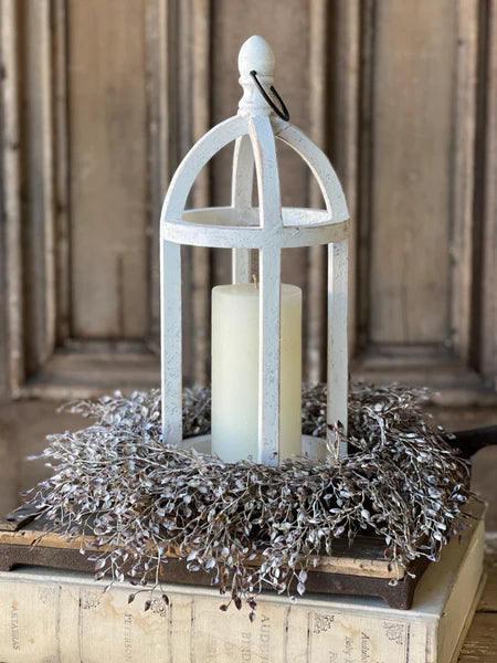 Little Luna Leaves Candle Ring | Cream & Brown | 12"
