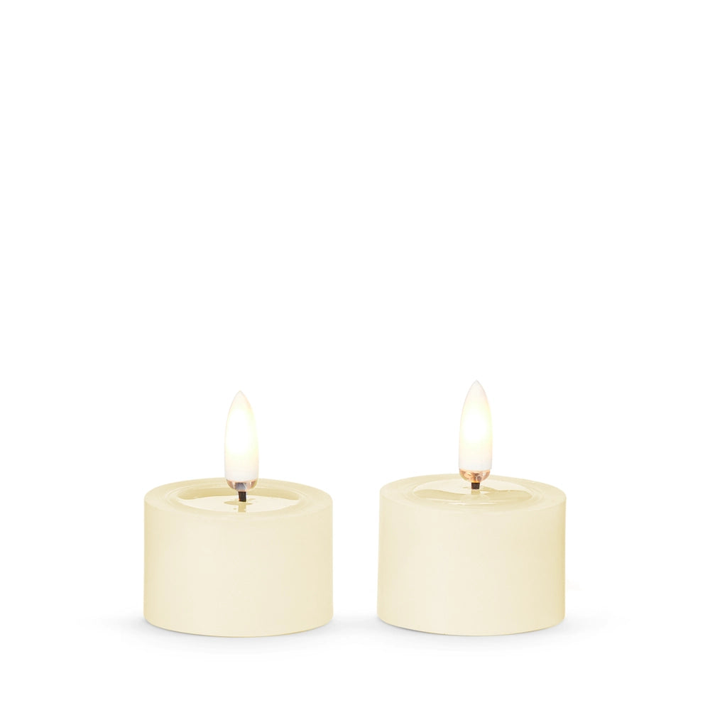 Tealight Candle | Melted Top | Ivory or White | Battery Operated