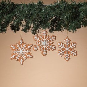 Clay Dough Gingerbread Snowflake | Ornament