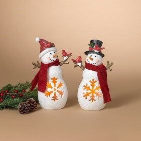 Snowman Snowflake Luminary | Battery Operated