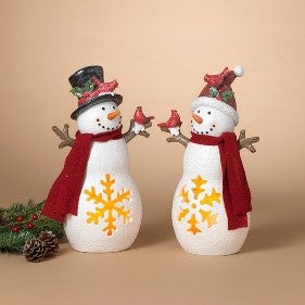 Snowman Snowflake Luminary | Battery Operated