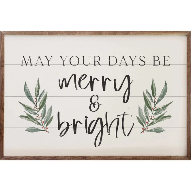 May Your Days Be Merry &amp; Bright | Wall Art