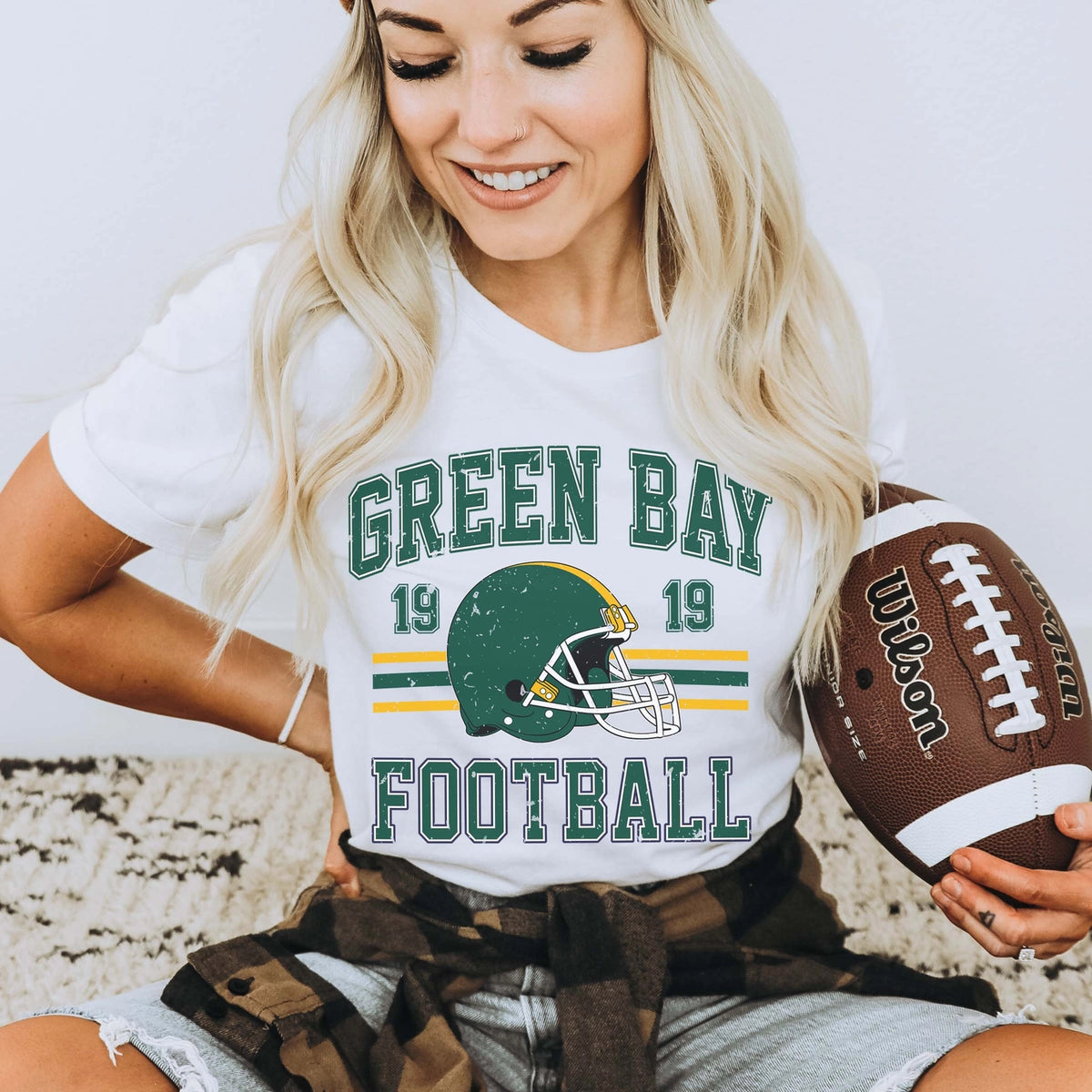 Green Bay Football Graphic Tee | White