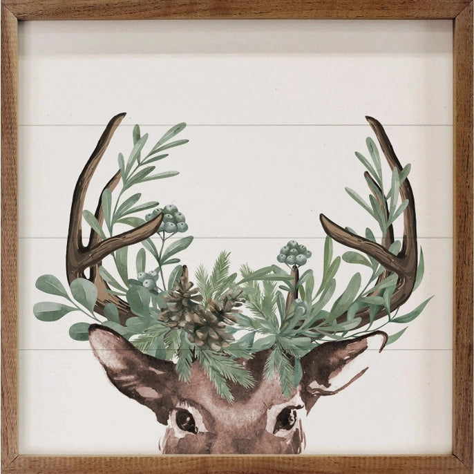 Watercolor Woodland Deer | Wall Art