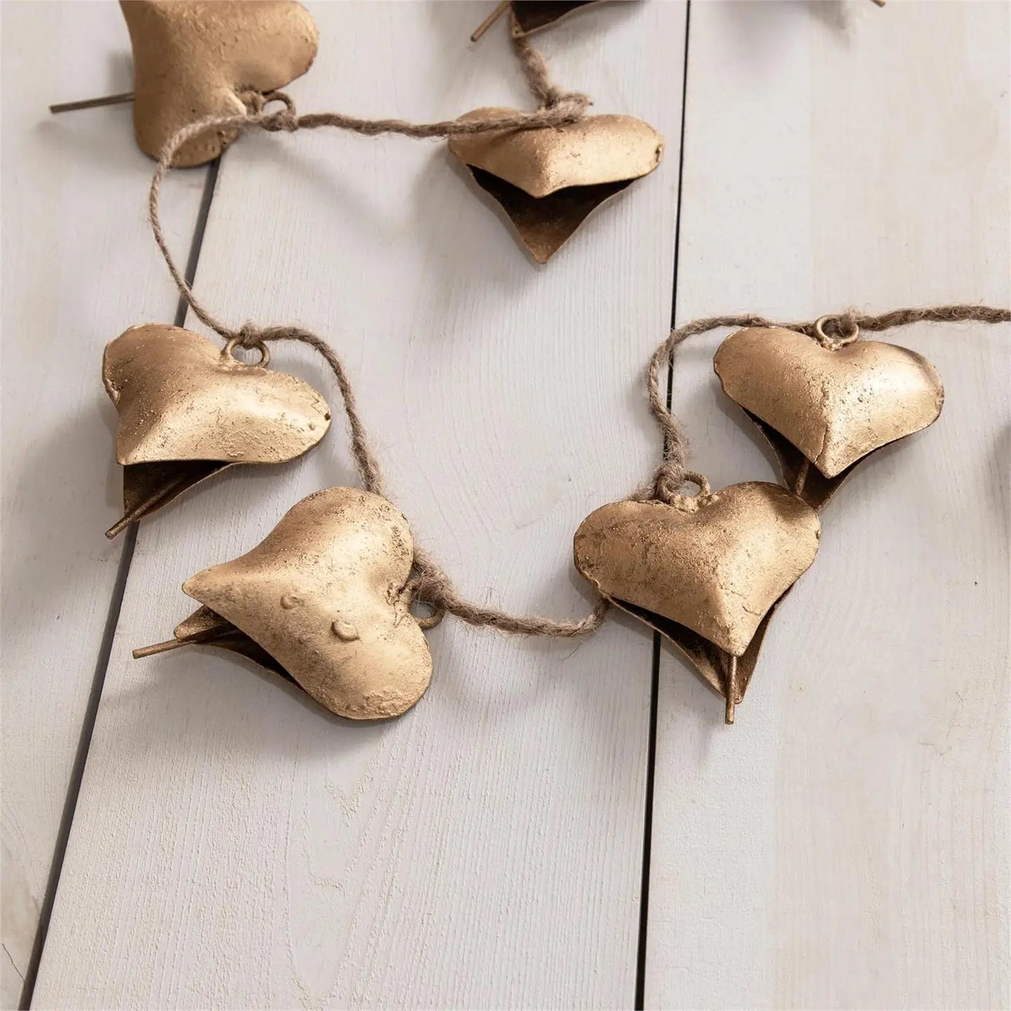 Heart Bell Garland | Gold | 40"