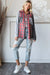 Plaid Button Up | Red & Grey