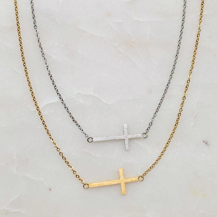 Cross Necklace | Gold &amp; Silver